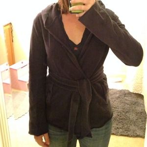 Navy blue lucky brand sweatshirt wrap