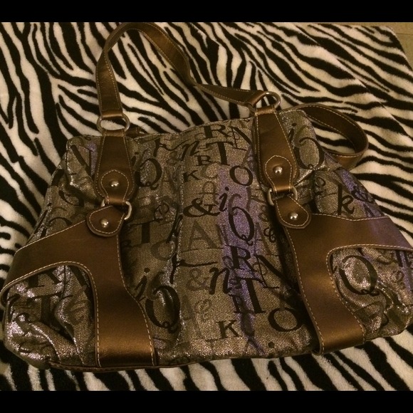Copper & brown purse