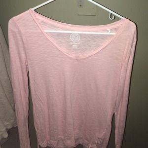Semi-transparent baby pink top