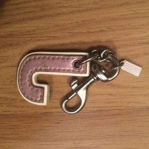 Coach "J" keychain