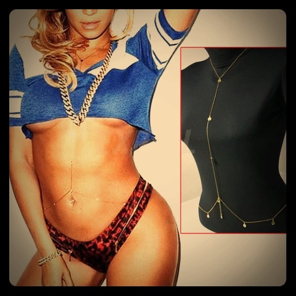 Gold body chain