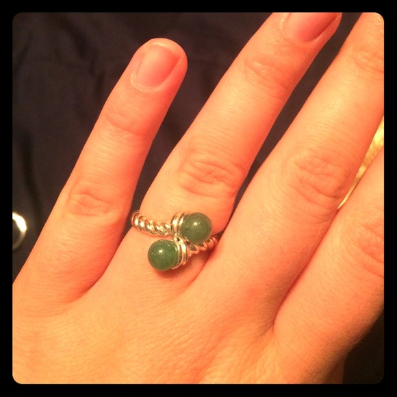 Jade and sterling silver ring! Never worn!
