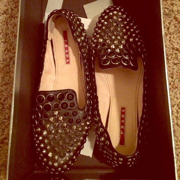 Prada Shoes - PRELOVED AUTHENTIC PRADA Stud Flats