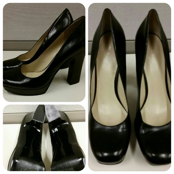 Nine West Black 5" Platform Pumps