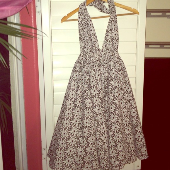 Halter backless dress