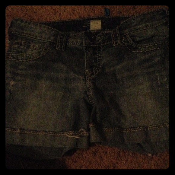 Silver brand shorts.