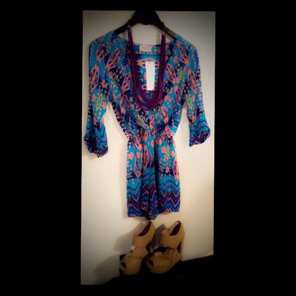 Felicia Romper in Blue - Size Small