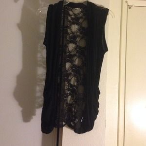 back lace vest