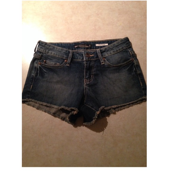 denim high waisted shorts