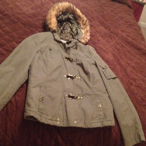 Old Navy army like jacket with furry hood
