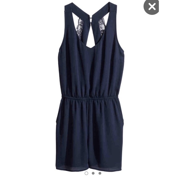 H&M Dresses & Skirts - ❃ H&M navy lace romper
