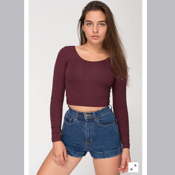 American Apperal long sleeves crop top