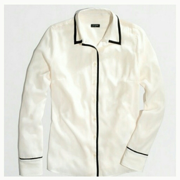 WHITE J.CREW BUTTON UP SHIRT