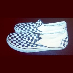 Vans Black &White checkered shoes