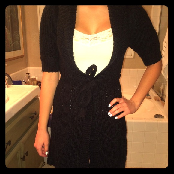 Nordstrom "so it is" Black Sweater Trench. Size: S