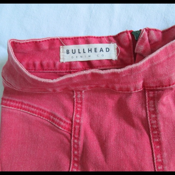Bullhead Pacsun high waisted red acid wash shorts - Picture 3 of 3