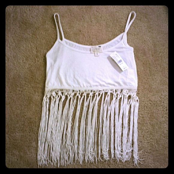 Pacific sunwear Fringe tank (la hearts)