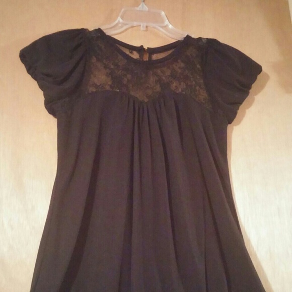***SOLD*** Very Sexy Black Lace Bubble Shirt - Picture 1 of 4