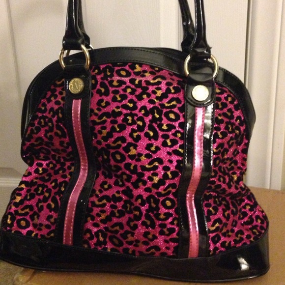 Cute pink sparkly Besty Johnson bag leopard - Picture 2 of 4