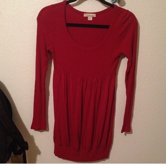 Red Long Sleeve Dress