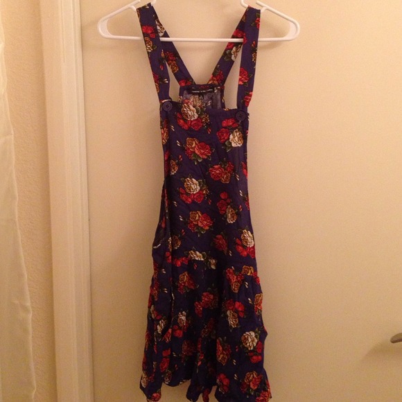 Floral print short-alls