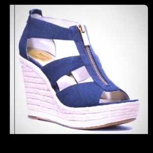 Michael kors navy Wedges.