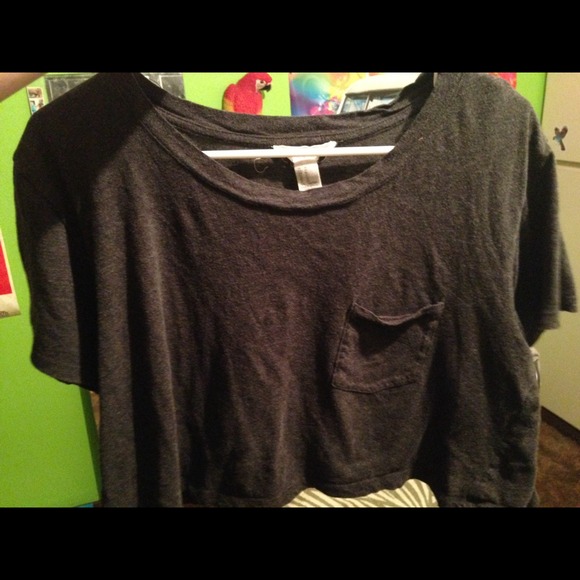 Dark gray crop top