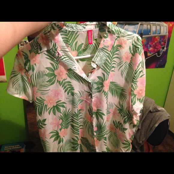 Floral button down