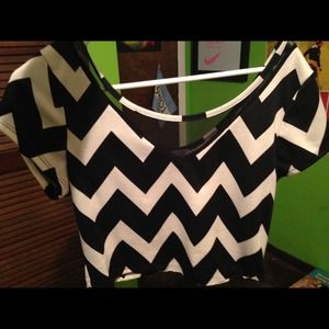 Black and white crop top