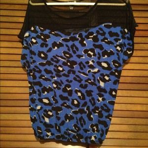 Blue cheetah top