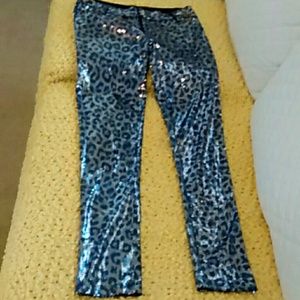 Zara Blue Printed Pants