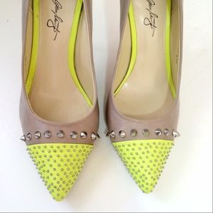 Neon & Nude spike heels
