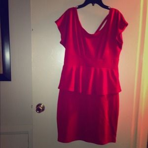 Red Peplum Dress size XL