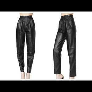 Vintage High Waist Leather Pants size 14