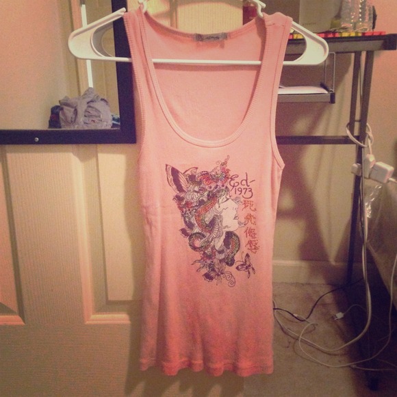 rhinestone ed hardy top