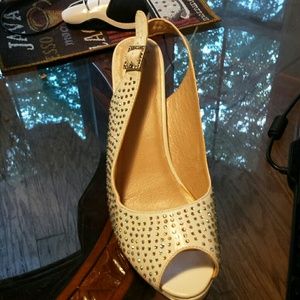 Red bottoms custom made slingback with crystals