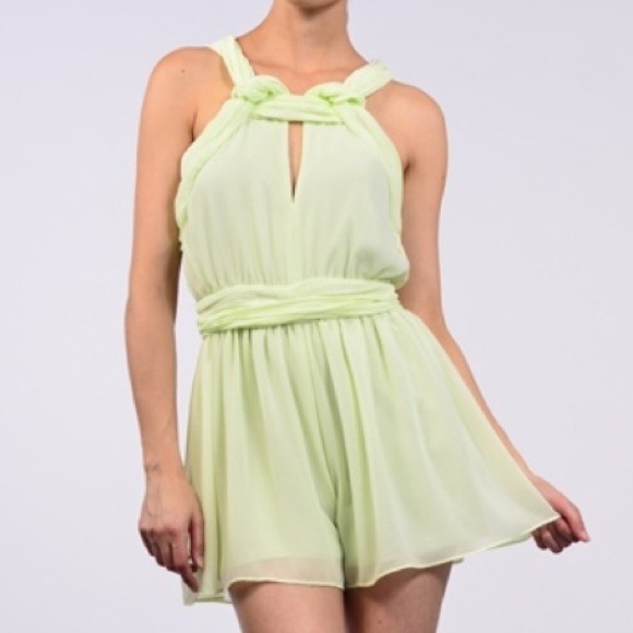 Chiffon Pleated Romper!