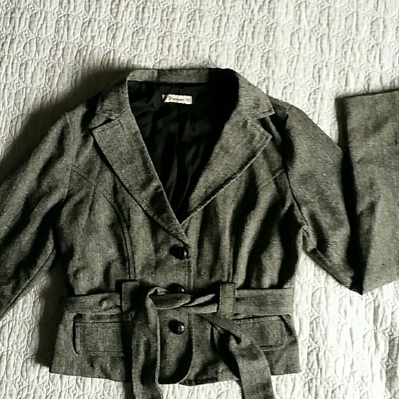 Black and white tweed blazer