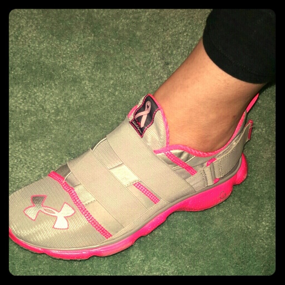 SOLD!! Pink/grey Under Armour sneakers