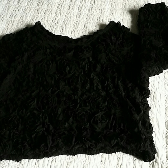 Intricate detailed flower lace top