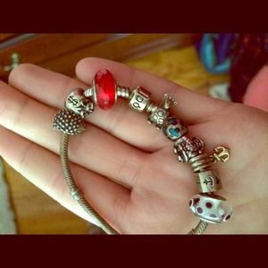Authentic pandora bracelet with charms