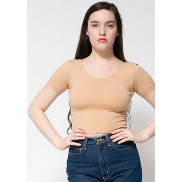 NWOT American Apparel Cotton Spandex Crop Tee