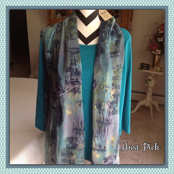 Coldwater Creek Accessories - TODAY ONLY SALE 💥 Floral Sheer Vest