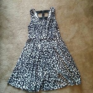 Black and White leopard dress