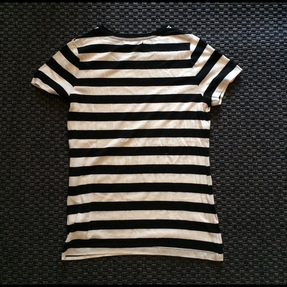 ❌SOLD❌RESERVED J'ADORE Striped Graphic Print Tee - Picture 4 of 4