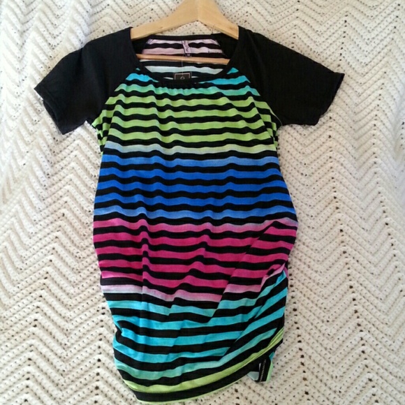 Stripped colorful maternity shirt - Picture 1 of 2