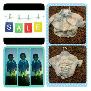 Custom cut and bleached kids outfits