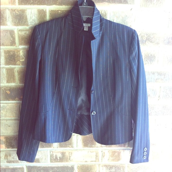 Stripe Blazer, peplum back, size M.