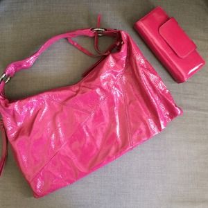 Hobo Pink Patented purse with matching wallet