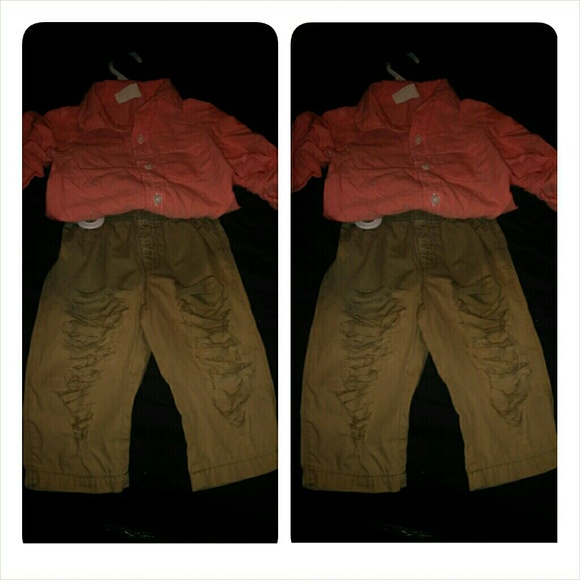 Infant custom cut and bleached pant size 9mths